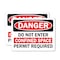Signmission 10 in H x 14 in W, Plastic, Rectangle, Do Not Enter Confined Space Permit Required OS-2PACK-DS-P-1014-L-19329 - alternate 1